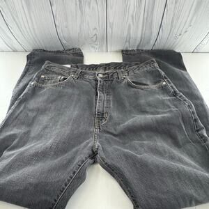 Y2K 100% Cotton Lacoste Jeans Regular Fit Straight Leg Black Gray W32 - L31